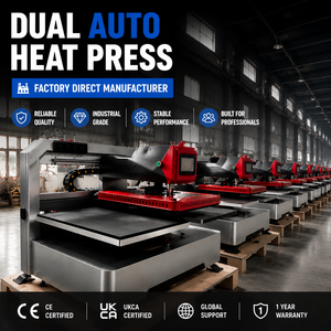 Electric Automatic Dual Station Heat Press Machine T-shirt Heat Transfer Equipment