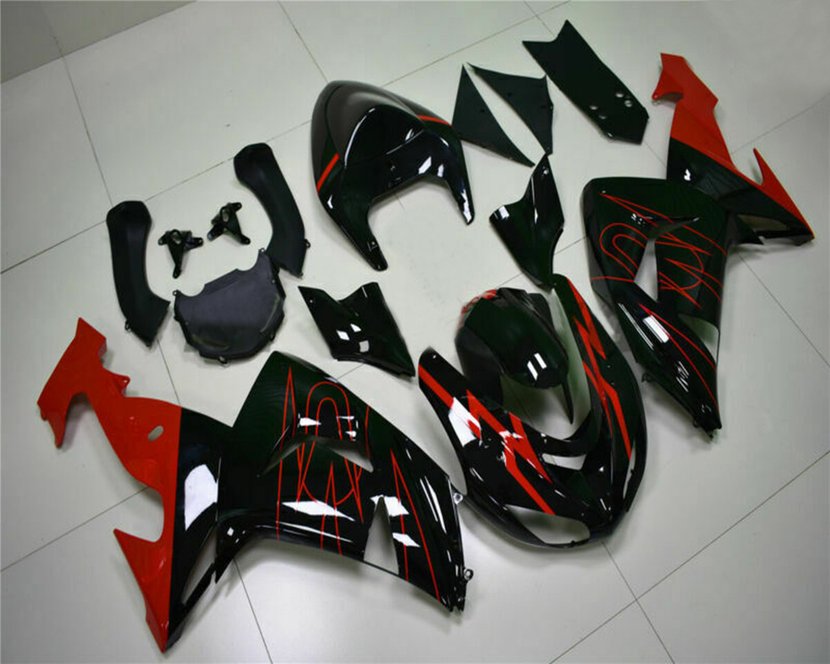 Xe Máy Aftermarket Fairing Kit Bodywork Nhựa Tiêm Fairing Kit Đối Với Kawasaki ZX10R 2006 2007 Wát/Bolt Kit