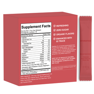 Mezcla de Bebida en Polvo para Hidratación con Electrolitos Premium, Sabor Frambuesa, 30 Sobres, 500 mg de Sodio, 470 mg de <span class=keywords><strong>Potasio</strong></span>, 100 mg de <span class=keywords><strong>Magnesio</strong></span>, Sin Azúcar - Product Image 5