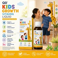 Vitamine liquide pour la croissance des enfants sans sucre, végétalienne, sans OGM, marque privée, pour une nutrition quotidienne et une croissance optimale, fabricant OEM