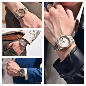 Nuovo <span class=keywords><strong>Orologio</strong></span> da Uomo PAGANI DESIGN DD36 2026, <span class=keywords><strong>Orologio</strong></span> <span class=keywords><strong>Automatico</strong></span> di Lusso in <span class=keywords><strong>Oro</strong></span> Rosa, <span class=keywords><strong>Orologio</strong></span> da Polso Meccanico con Quadrante in Ceramica e Vetro Zaffiro AR - Product Image 4