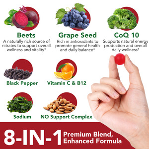 SOLOTREE Vente en gros de gommes à l'extrait de betterave, compléments alimentaires super-nutritifs, gommes à la betterave naturelles et végétaliennes avec CoQ10 et <span class=keywords><strong>vitamine</strong></span> B12 - Product Image 2