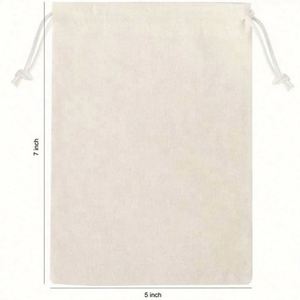 Hot Sale Eco Reusable Organic Cotton Canvas Linen Jewelry Muslin <b>Drawstring</b> Dust Bag <b>Pouch</b> With Custom Logo Printed - Product Image 4