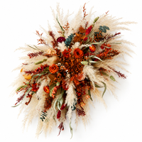 Terracotta roestkleurige wilde bloemen bruiloft tafeldecoraties anemoon kleine gedroogde bloemenboeket bruid bruidsmeisjes gedroogde bloemenboeket