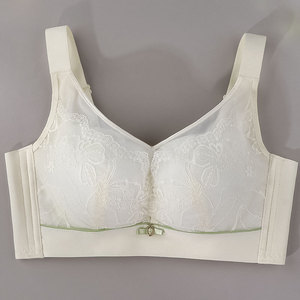 Reggiseno Floreale a Copertura Totale per Donna, Traspirante in Modal e Seta, Coppa Liscia Senza Ferretto, Regolabile, Alla Moda, in Pizzo, Push-up, Sottile per Seno Abbondante - Product Image 6