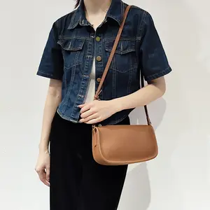 Fábrica Personalizar Design De Alta Qualidade Moda Full Grain Leather Crossbody Shoulder Women Bags Leather Saddles Bag