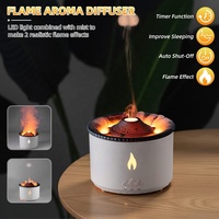 Portable Smart Volcanic Jellyfish Humidifier Defuser 360ml Ultrasonic Electric Flame Volcano Aroma Diffuseurs Avec Télécommande