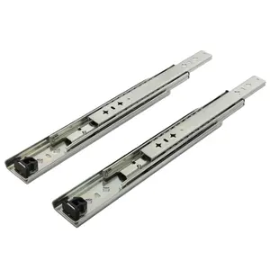 Runners Ball Bearing Locking Full Extension 100kgs Loaded 3 Fold Rail 1000mm Heavy Duty Drawer Slide