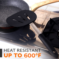Spatule de cuisine en caoutchouc, résistante à la chaleur, tournante, en Silicone, réutilisable, brs-600f