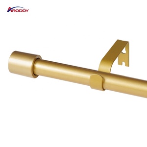 <span class=keywords><strong>Tringle</strong></span> à rideaux ARODDY en acier carbone de style industriel, finitions métalliques dorées de luxe, <span class=keywords><strong>tringle</strong></span> à rideaux dorée pour fenêtre - Product Image 1