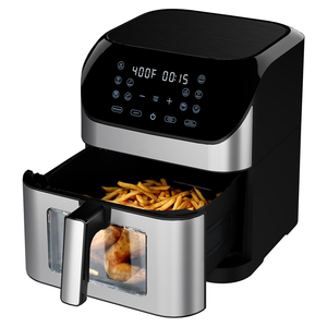 <span class=keywords><strong>Friteuse</strong></span> à air intelligente de 8 L - Modes prédéfinis, affichage numérique, sans huile, noir et acier inoxydable <span class=keywords><strong>pour</strong></span> les rassemblements familiaux de 4 à 6 <span class=keywords><strong>personnes</strong></span> - Product Image 2