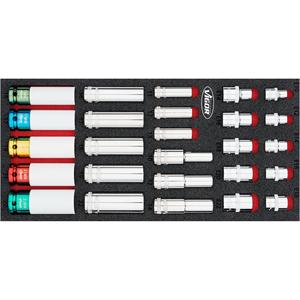 VIGOR Jeu de douilles ∙ V7323 ∙ 26 pièces ∙ 10-22 · E10 - E22 ∙ Nombre d'outils: 26 - Product Image 1