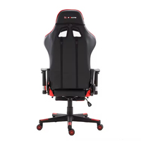 Fauteuil de Gaming Luxe Moderne à Dossier Haut en Cuir PU, Inclinable et Réglable avec Vérin à Gaz 3 Positions, Pivotant, Éclairage LED, Siège de Course pour Ordinateur