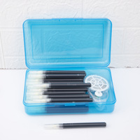 Étui à crayons multifonctionnel en plastique PP transparent avec grande capacité 20,5x11,9x5,7 cm