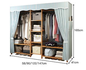 <span class=keywords><strong>Armadio</strong></span> moderno assemblaggio economico panno in legno massello famiglia camera da letto guardaroba della ragazza - Product Image 3