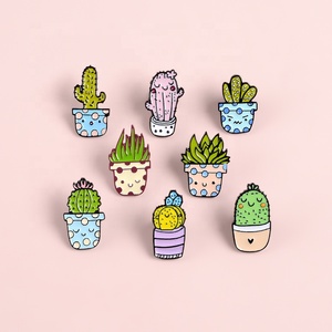 Vente en gros épingles à plantes Metalicos <span class=keywords><strong>forme</strong></span> de poterie broches en alliage découpées à l'emporte-pièce détachée conception de succulentes de cactus personnalisé - Product Image 5
