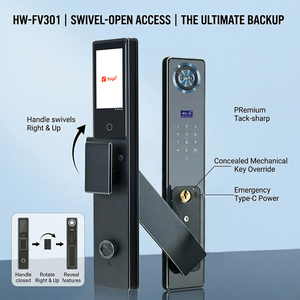Serrure de porte intelligente Wi-Fi Hiwink avec interphone vidéo, contrôle à distance via l'application Tuya, identification faciale 3D, sécurité numérique pour la maison, le bureau et l'appartement - Product Image 4