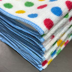 Xin Zhong Hua Polka Dot Dishcloth 30x30cm Absorbent Cleaning Towel For Pots And Pans - Product Image 1