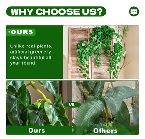 Plantas Artificiales Colgantes Surtidas, Hiedras Artificiales, Monstera, Eucalipto, para Decoración de Paredes de Hogar y Hotel, Proveedor Mayorista - Product Image 6