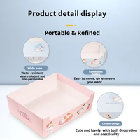 Bac à litière pliable en carton pour chat avec entrée basse pour petits animaux, utilisation portable en intérieur/extérieur