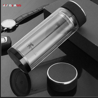 Produk klasik Modern Infuser teh Olahraga termal aman kaca botol air teh