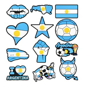 Parche de PVC de Dibujos Animados de Fútbol de <span class=keywords><strong>Argentina</strong></span> Personalizado, Insignia de Fanático del Fútbol OEM al por Mayor - Product Image 1