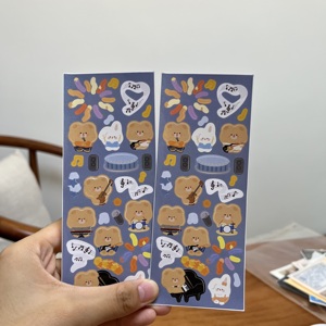 Autocollants Kawaii personnalisés, impression de motifs <span class=keywords><strong>japonais</strong></span>, autocollants en vinyle découpés à la forme d'animaux et de nourriture mignons pour agenda, carnet, artisanat - Product Image 3