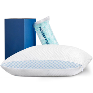 Tất cả các mùa giải 28 "L x 18" W dây kéo có thể giặt bìa không gây dị ứng Gel Bộ nhớ bọt chỉnh hình cổ hỗ trợ shredded Bộ nhớ bọt gối - Product Image 1