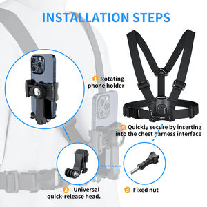 携帯電話チェストストラップマウント極端なスポーツチェストハーネスホルダーアクションカメラと携帯電話用工場卸売 - Product Image 5