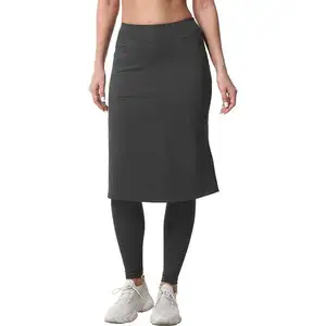 Women's Tennis Golf Skirts Fitness Skirted Legging Yoga Capri Pants with Skirts Skorts Pockets