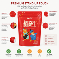 Sachets Mylar Ziplock anti-humidité pour pistaches, emballages de produits en filet avec marque privée, pochettes verticales à fermeture éclair