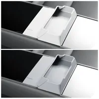 Plateau de rangement en silicone pour lunettes et accessoires de console centrale pour Tesla Model Y/3 2024-2025 – Organisateur de clés, téléphones et lunettes – Accessoires intérieurs