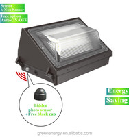 Projecteur mural LED 12 pouces 120W avec cellule photoélectrique crépuscule-aube, éclairage de sécurité extérieur, 3W, 3 températures de couleur sélectionnables, ETL, 120V-347V, Canada
