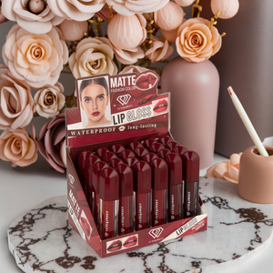 Brillo de labios de larga duración con logotipo personalizado, antiadherente, resistente al agua, a base de minerales, Etiqueta Privada, maquillaje cosmético, forma líquida, producto de belleza - Product Image 2
