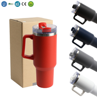 Gobelet isotherme sous vide en acier inoxydable de 40 oz, à double paroi, anti-transpiration, avec poignée, pour voiture et camping, OEM