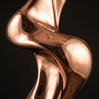 Sculpture abstraite en bronze coulé, ruban torsadé, statue spirale tressée artisanale moderne, décoration de jardin extérieur, parc, place publique, hôtel