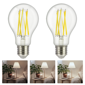 A23/A75 3 cách rõ ràng 5000K Edison <span class=keywords><strong>Led</strong></span> bóng đèn dây tóc E26 800LM/1500lm/2200lm 5W/9W/15W AC110V 220V <span class=keywords><strong>LED</strong></span> Bóng đèn không nhấp nháy - Product Image 1