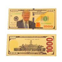 Billete Conmemorativo Coleccionable de $1000, Impreso con Lámina Dorada y Protección UV, Personalizado y Duradero