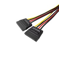 Cable adaptador de alimentación IDE a SATA, divisor macho de 15 pines a doble hembra de 15 pines para fuente de alimentación HDD/SSD