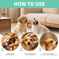 Shampoo pour animaux de compagnie à base de plantes durables, formule écologique pour le soin des chiots