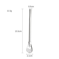 Cuillère à thé Bombilla en acier inoxydable de qualité alimentaire BORGE pour Yerba Mate argentin avec filtre