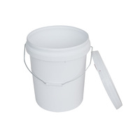 Seau en plastique transparent de qualité alimentaire avec couvercle 2L 3L 4L 6L 8L 10L