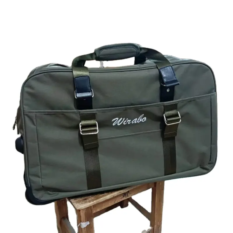 Custom Folding Travel Bags Wheels Foldable Bag With Wheels Trolley Wheeled Travel Carry On Luggage Air Loading Travel Bag