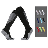 Genou Haute Tube Chaussettes Rembourré Football Antidérapant Fitness Football Chaussettes Longues Football Chaussettes Anti-dérapant Logo Personnalisé