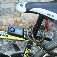 Cadenas à câble étanche à code pour équipement de patio et extérieur, VTT, vélo de route, antivol sans clé à 4 chiffres avec alarme