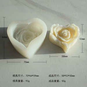 Moldes de pastel de San Valentín Gel de sílice amor corazón Rosa Flor Mariposa DIY vela/arcilla/<span class=keywords><strong>resina</strong></span> que hace Kits - Product Image 2