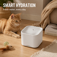 Fontaine à eau intelligente pour animaux de compagnie certifiée CE FCC RoHS pour chats d'intérieur et petits chiens, 18,5 cm, 3 W, contrôle par application, protection contre le manque d'eau