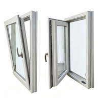 Ventanas Abatibles Oscilobatientes de PVC con Doble Acristalamiento, Resistentes a Huracanes, Blancas, Modernas, para Baño