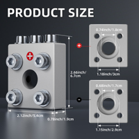 Ensemble de connecteurs de bornes de batterie à 14 ports, bloc de distribution de bornes de batterie robuste avec adaptateur vertical en laiton pour l'audio automobile