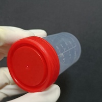 Recogida de muestras de plástico desechable, contenedor de orina de prueba de muestras estériles, 60ml